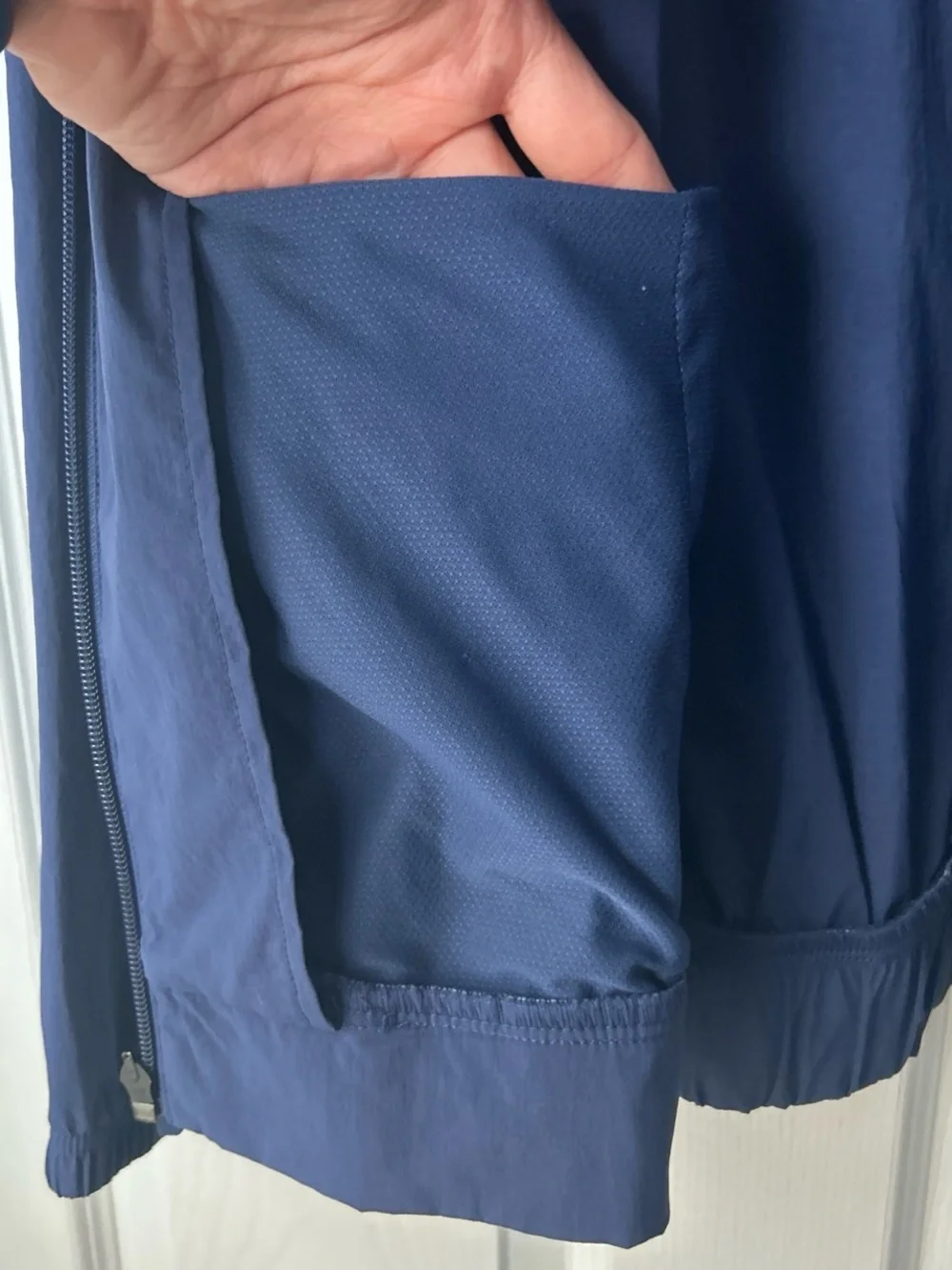 Adidas Men's Blue Colorblock Bomber Jacket